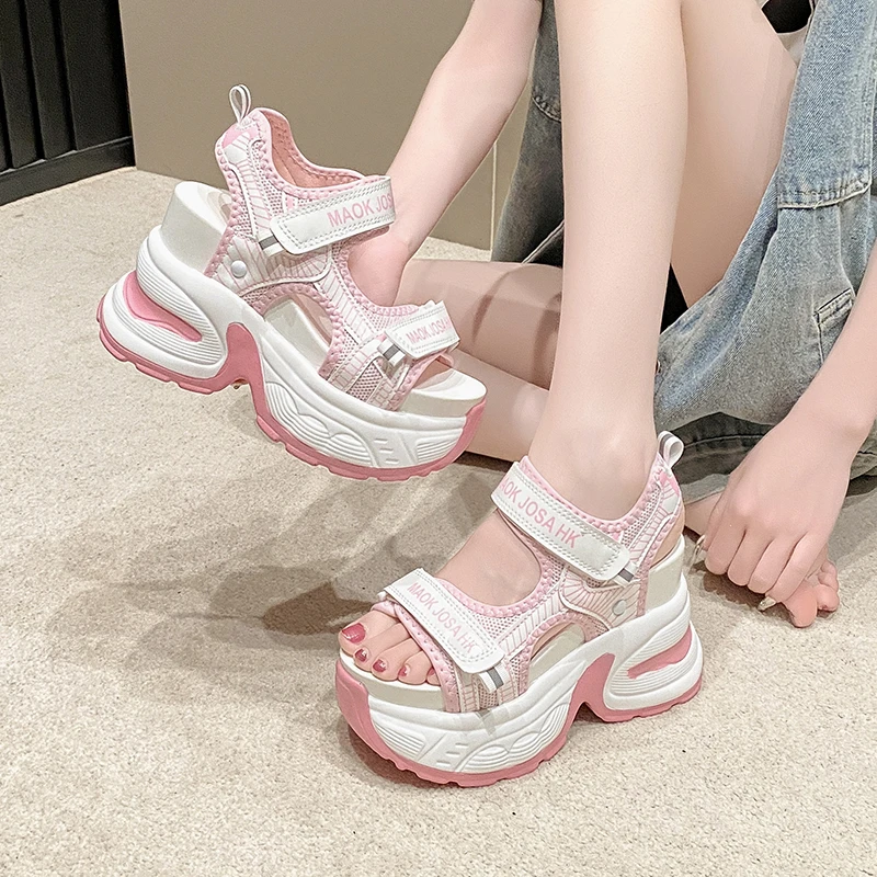 Wedge Espadrille Women - 여성용 하이 플랫폼 샌들, 여름 메쉬