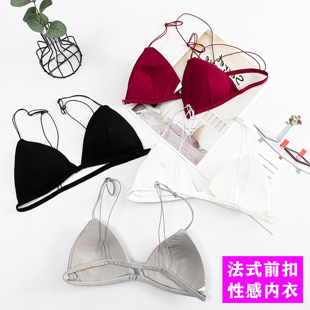 Bralette Triangle Set - 여성용 섹시한 란제리 스포츠 브라, 탑