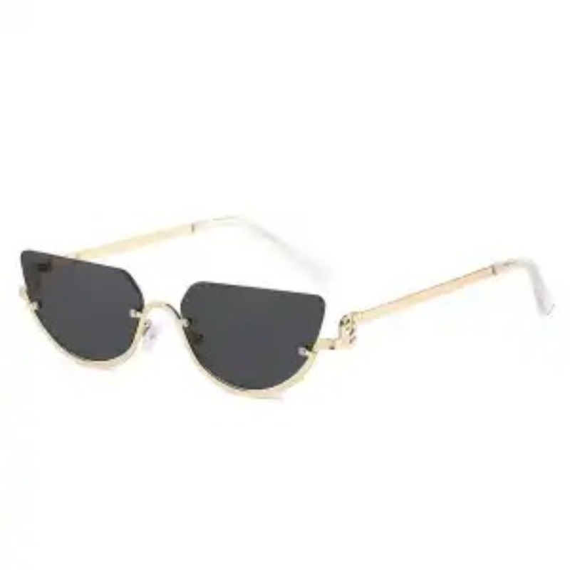 여성용 패셔너블 메탈 하프 프레임 캣아이 선글라스, 레 - Sunglasses Cat Eye 리뷰 및 가격